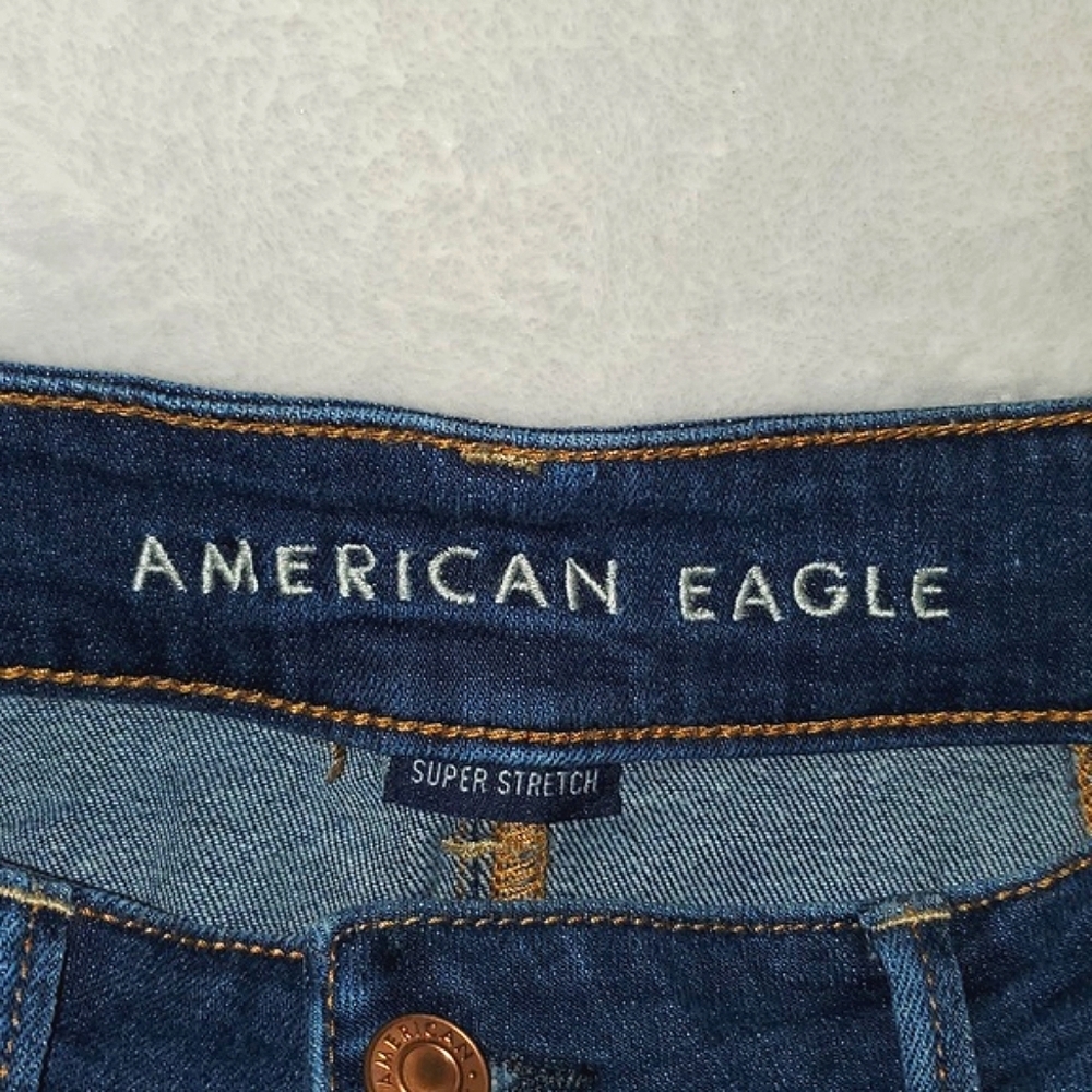 American Eagle Hi-Rise A-Line Denim Skirt Size 4 - Picture 5 of 10